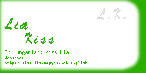 lia kiss business card